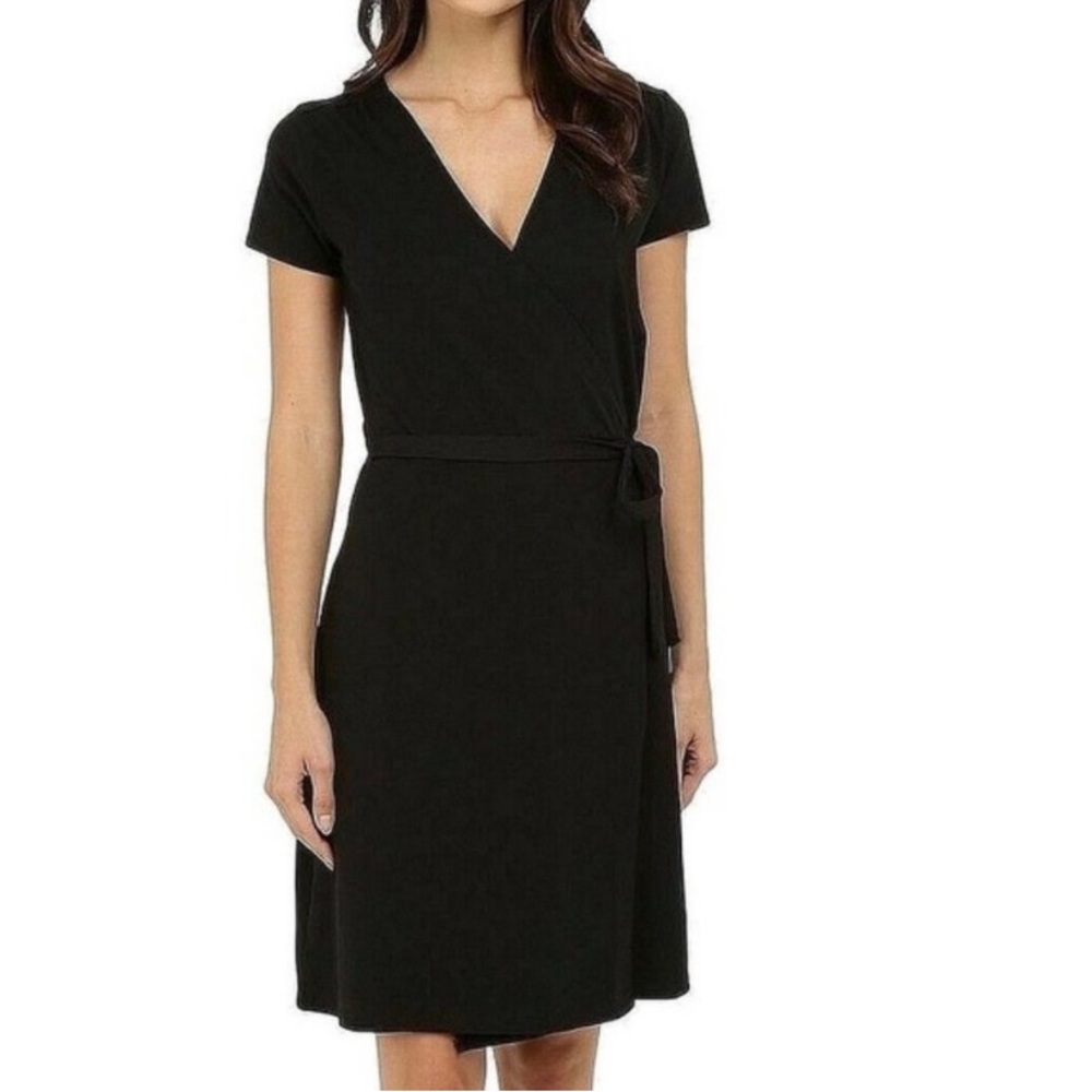 Pact Organic Cotton Wrap Dress - Grey